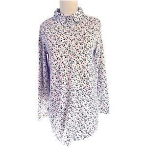 Lularoe Collared Button Down Anchor Top Small (Fits like M)